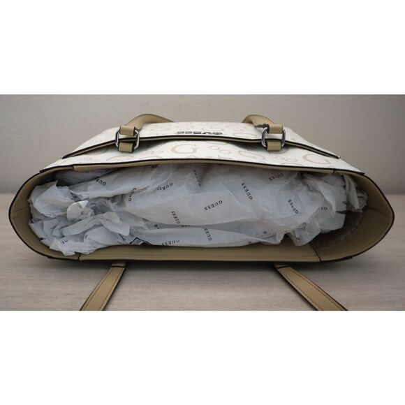 Guess HH948125 Women's Large White Delphine Logo Tote Bag w/Large Pouch - Picture 10 of 16